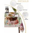 thumbnail image 2 of Easter Eggs Table Cloth, Waterproof Tablecloth for Rectangle Tables, Watercolor Eggs Flowers Butterfly Spring Beige Reusable Washable Fabric Table Cover for Restaurant Kitchen Dining Tables 54"x108", 2 of 9