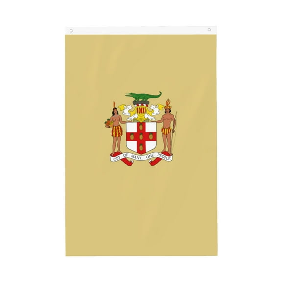 Flag 2x3ft Coat Of Arms Of Jamaica Double Printed Flag Banner Tapestry Dorm Room Home College Decor