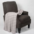thumbnail image 1 of Home Soft Things Derby Double Sided Faux Fur Throw, 60" x 80", Light Gray, 1 of 4