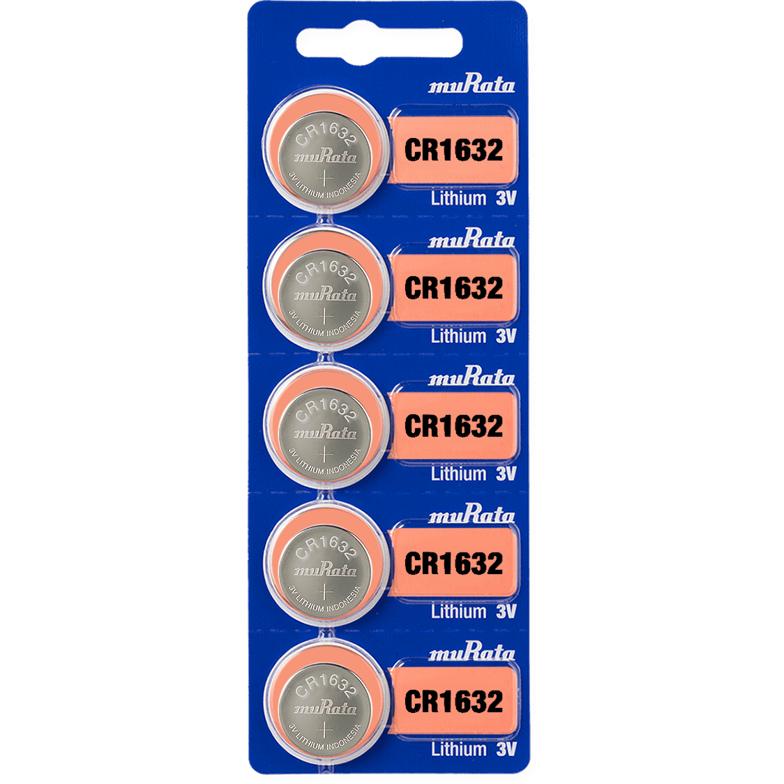 Sony Murata CR1632 3V Lithium Coin Battery - 5 Pack + FREE SHIPPING!
