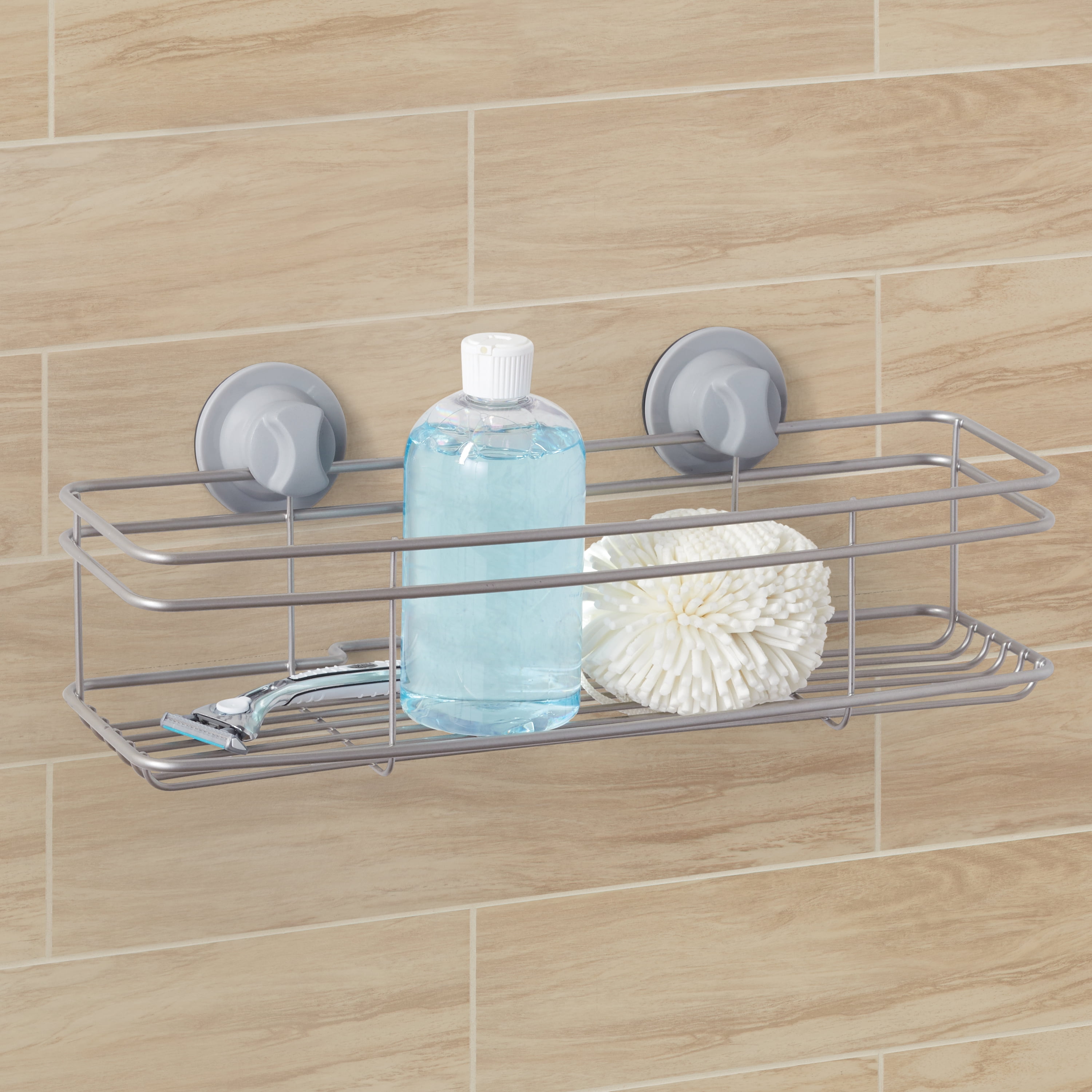 Suction Cup Shower Caddy Corner Plastic Clear Storage Corner Shelf Dish Tray