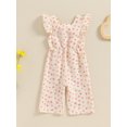 thumbnail image 3 of Musuos Toddler Girl Summer Jumpsuit 6 12 18 24M 3 4Y Casual Floral Print Ruffle Romper Pants Kids Cute Clothes, 3 of 9