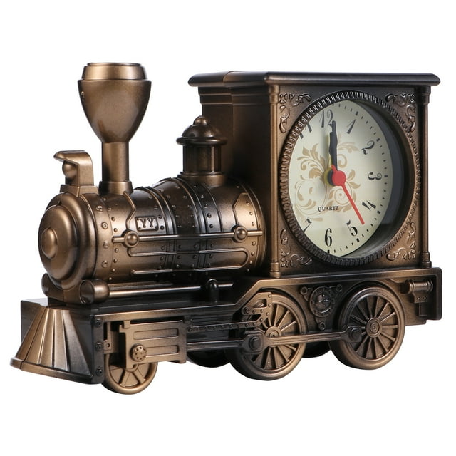 FELTECHELECTR Reloj despertador con forma de tren para decoración de habitaciones infantiles y hogares.