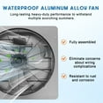 thumbnail image 3 of EuKer 24" Wall Mounted Fan, 3837 CFM/1400 RPM Heavy-Duty Ventilation Fan with Auto Aluminum Shutters for Attic, Garage, Silver, 3 of 7