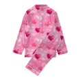 thumbnail image 3 of Womens Valentine Day Pajamas Set Cotton Comfy Button Front Pjs Sets for Women with Heart Print Nightwear Soft Pj Lounge Sets, 3 of 3
