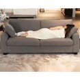 thumbnail image 5 of IdealHouse 3-Seater Sofa Couch, 83" Wide Teddy Velvet Comfy Couch with Deep Seat, Lounge Cozy Sofa for Living Room Apartment Small Space, Dark Gray, 5 of 5