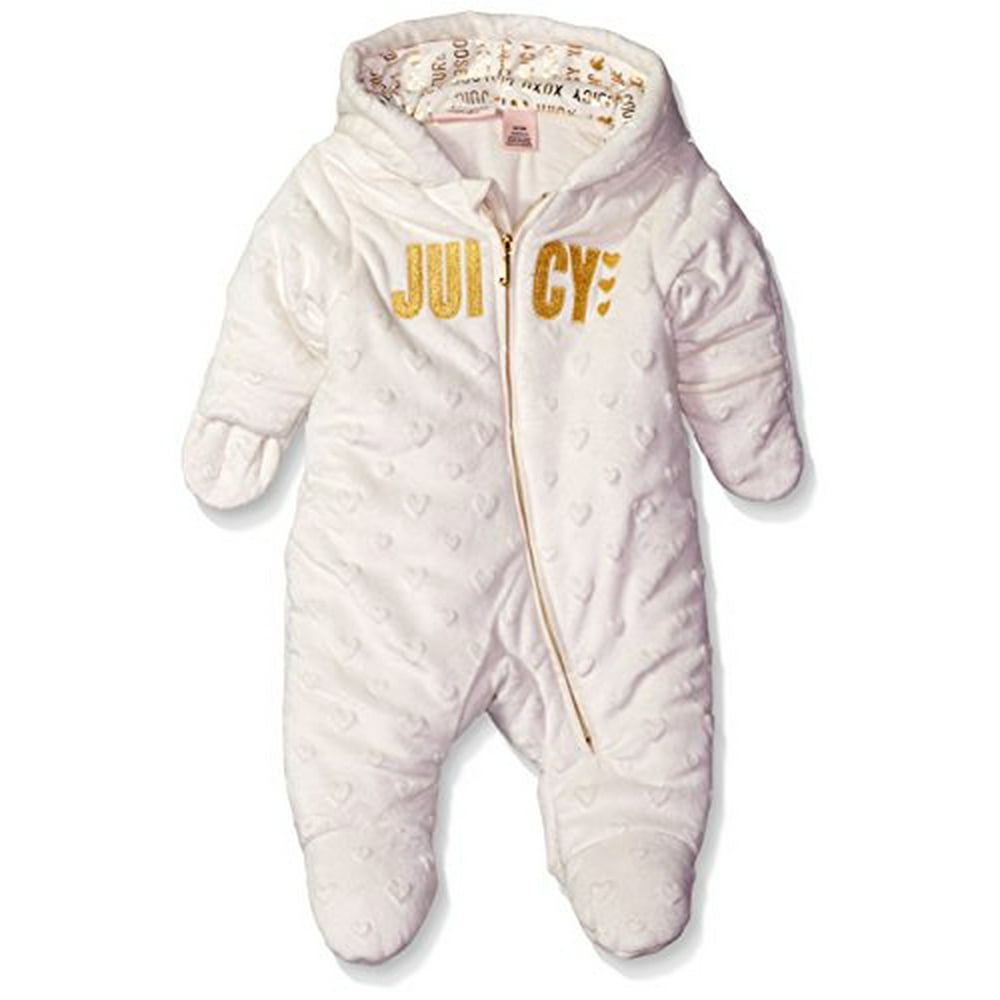 Juicy Couture Juicy Couture Baby Girls' Embossed Silky Sherpa Hooded