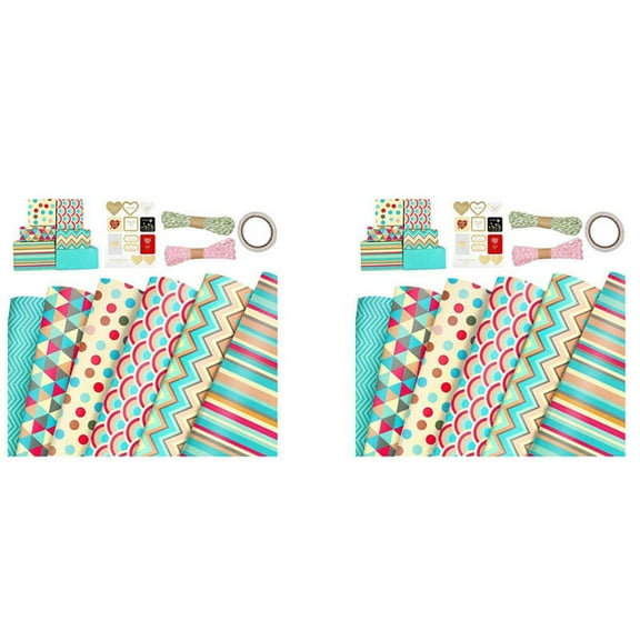 Wrapping Paper Sheets,for Christmas Birthday Party Set 12 Pcs Gift Wrap Papers