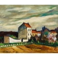 thumbnail image 2 of Anton Lindforss 14x12 Gold Ornate Wood Frame and Double Matted Museum Art Print Titled - Town View, Bogneux (1920), 2 of 4