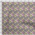 thumbnail image 4 of Soimoi Leaves Print,Cotton Poplin, Sewing Fabric Sold by The Yard 42 Inch Wide,Sewing Craft Quilting/Quilt Making Fabric, Purple, Pink, Black, 4 of 5