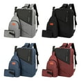 thumbnail image 5 of 3 PCS Laptop Backpack Crossbody Bag Handbag Set Color Block Multifunctional Multiple Compartments Travel Business Bags Set, 5 of 5