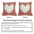 thumbnail image 5 of Valentines Day Pillow Covers 16X16 Inch Red White Stripes White Heart Decorative Square Pillow Cases Valentine''s Day Cotton Linen Throw Pillows Set of 2 Home Decor for Sofa Porch Couch Outdoor, 5 of 6