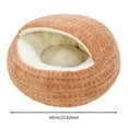 thumbnail image 2 of Cozy Hooded Pet Bed for Cats and Small Dogs, Round Calming Cat Bed with Anti- Base, Warm Plush Machine Washable Puppy Bed Kitten House, 2 of 8