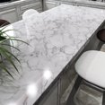 thumbnail image 4 of Yenhome Marble Countertop Contact Paper 24" x 394" White Grey Marble Wallpaper Peel and Stick Kitchen Counter Paper Adhesive Wallpaper for Cabinet Backsplash, 4 of 10