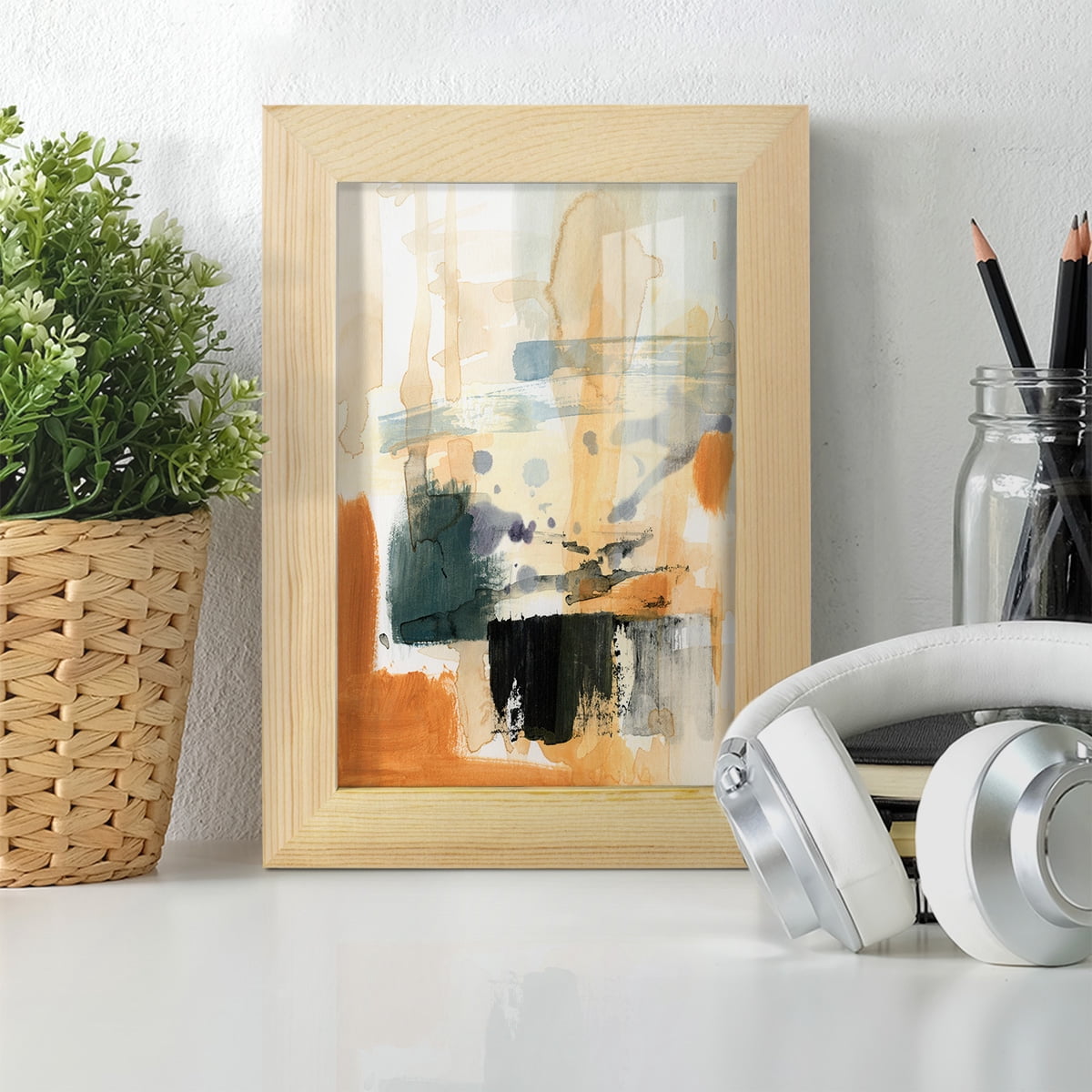 Seria III - Framed Print w/glass - Natural Wood