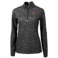 thumbnail image 2 of Women's Cutter & Buck Black Tuskegee Golden Tigers Traverse Camo Quarter-Zip Pullover Top, 2 of 3