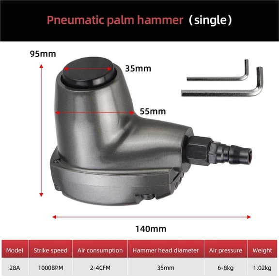 Multipurpose Handheld Air Hammer Pneumatic Palm Hammer Repair Pushpin ,Easy to Use