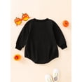 thumbnail image 3 of Wassery Baby Boys Halloween Clothes 6M 12M 18M 24M Infant Boys Casual Romper Tops Black Long Sleeve Letter Pumpkin Print Jumpsuit Sweatshirt Fall Outfits 0-24M, 3 of 7