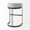 thumbnail image 5 of Light Gray Bar Stool with Black Metal Base, 5 of 8