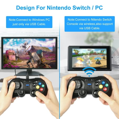 TSV 2/1Pack Wireless Controller for Nintendo Switch/Switch Lite, Wireless Remote Gaming Pro Controller Joypad Gamepad Fit for Nintendo Switch Console