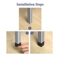 thumbnail image 3 of Cubierta de protección para patas de muebles en forma de triángulo de goma, 30mmx30mm, 10 piezas, negro, 3 of 7
