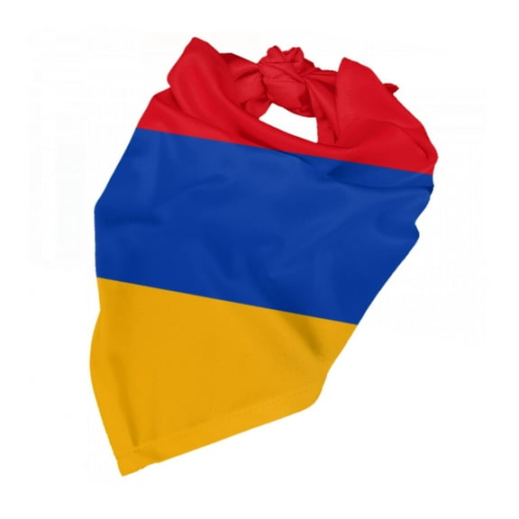 Armenian Flag Dog Bandana Adjustable Dog Bib Scarf Handkerchief For Large Medium Small Dogs Cats Pets