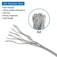 thumbnail image 4 of Uxcell 151FT Stainless Steel Cable Railing Kit, 1/8" Vinyl Coated 7x7 Strand Wire Rope with Loop Sleeves and Thimbles White, 4 of 7