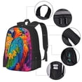 thumbnail image 2 of Disketp Vibrant Parrot Splash Art Mochila Minimalista de Gran Capacidad, Mochila de Viaje para Escuela, Trabajo o Uso Diario, 2 of 6