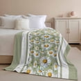 thumbnail image 2 of Throw Blanket for Couch Sage Green Daisy Soft Fleece Flannel Blankets Cozy Lightweight Blanket for Home Sofa Living Room Watercolor Flowers Bed Throws 60" x 80", 2 of 9