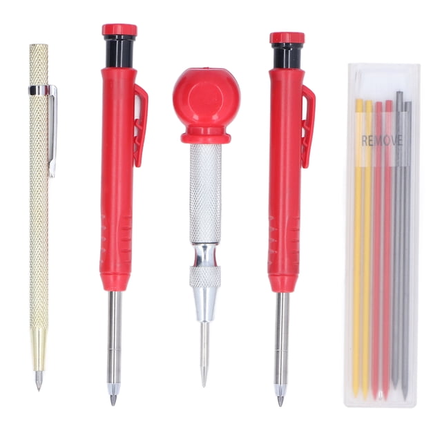Lápices mecánicos de carpintero, kit de 10 piezas de marcadores de colores, recambios de marcadores, herramientas de marcado de trazador, muy recomendables
