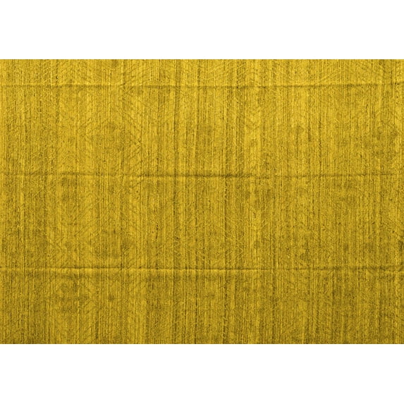 Ahgly Company Indoor Rectangle Abstract Yellow Modern Area Rugs, 7' x 9'