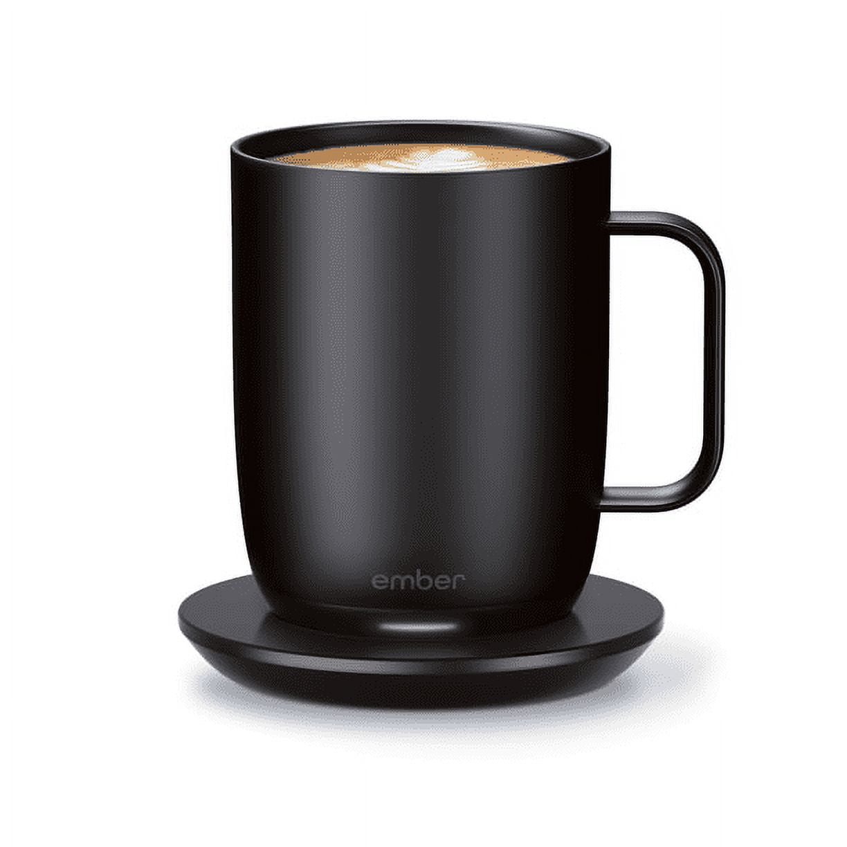 (4 pack) Ember Temperature Control Smart Mug 2, 14 oz, Black, Up To 1.5-hr Battery Life - App Controlled Heated Coffee/Tea Mug - Improved Design