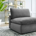 thumbnail image 5 of Sofa Middle Chair, Velvet, Grey Gray, Modern Contemporary Urban Design, Living Lounge Room Hotel Lobby Hospitality, 5 of 8