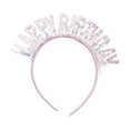 thumbnail image 5 of HOMYL Happy Birthday Headband Glitter Birthday Tiara for Party Holiday Celebration Pink, 5 of 8