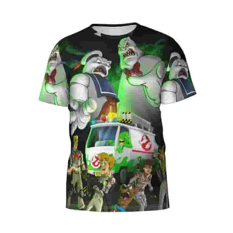 大人気新作 Scooby Ghostbusters T-Shirt for Men Novelty 3D Pritneted Clothing