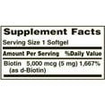 thumbnail image 3 of Nature's Bounty Biotin 5000 mcg Liquid Vitamin Supplement, 72 ct, 6 Pack, 3 of 9