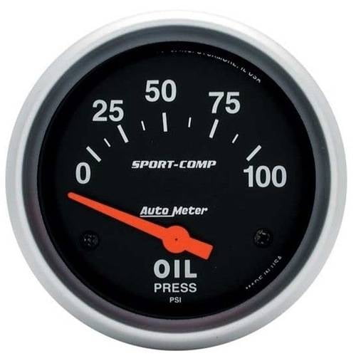 AUTO METER 3522 2-5/8IN OIL PRESS, 0-100 PSI, SSE