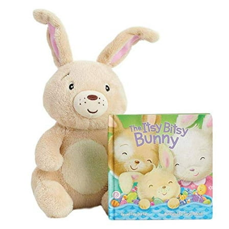 Easter Bunny Plush and Easter Book Toddler Kids Story 2 Pc Set