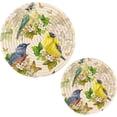 thumbnail image 7 of SKYSONIC 2 pcs Vintage Spring Bird Pot Holders Trivets, Heat Resistant Trivets,Retro Butterflies Flowers Cotton Thread Weave Mats for Hot Pads Pans Pot Bowl Teapot, 7 of 7