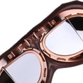 thumbnail image 4 of Protección UV, antiarañazos, antivaho, a prueba de viento, ideal para andar al aire libre - Gafas de sol de moto vintage con lentes plateadas, 4 of 5