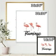 thumbnail image 4 of Three Flamingos On White 30 in x 30 in Framed Painting Canvas Art Print, by Designart, 4 of 5