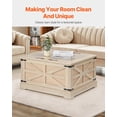 thumbnail image 2 of VEVOR Rattan Coffee Table Rectangle Rattan Coffee Table 2-Tier for Living Room, 2 of 9