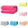 thumbnail image 3 of Polyester Soft Warm Solid Color Blanket Sleep Cover Rug for Home Bedroom Bedding, 3 of 5