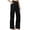 A-Black2158, variant on XIAONU Womens Solid Wide Leg Pants High Waist Side Pockets Casual Pants