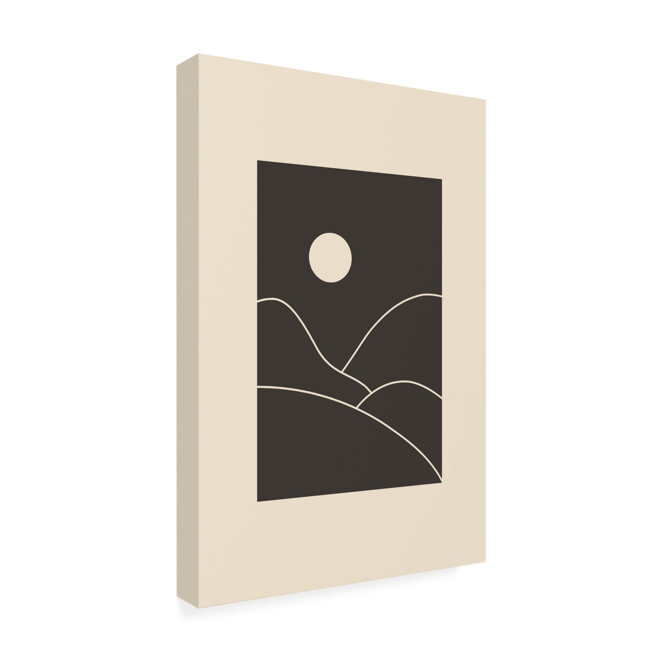 Trademark Fine Art jay stanley Black Minimal Mountains 3 Canvas Wall Art