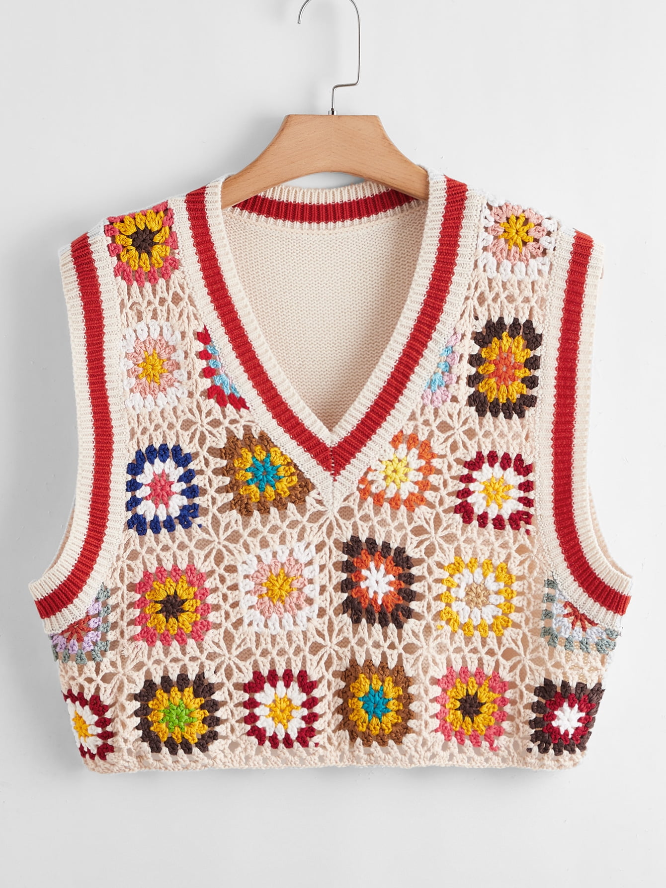 Women's Plus Size Floral Crochet 