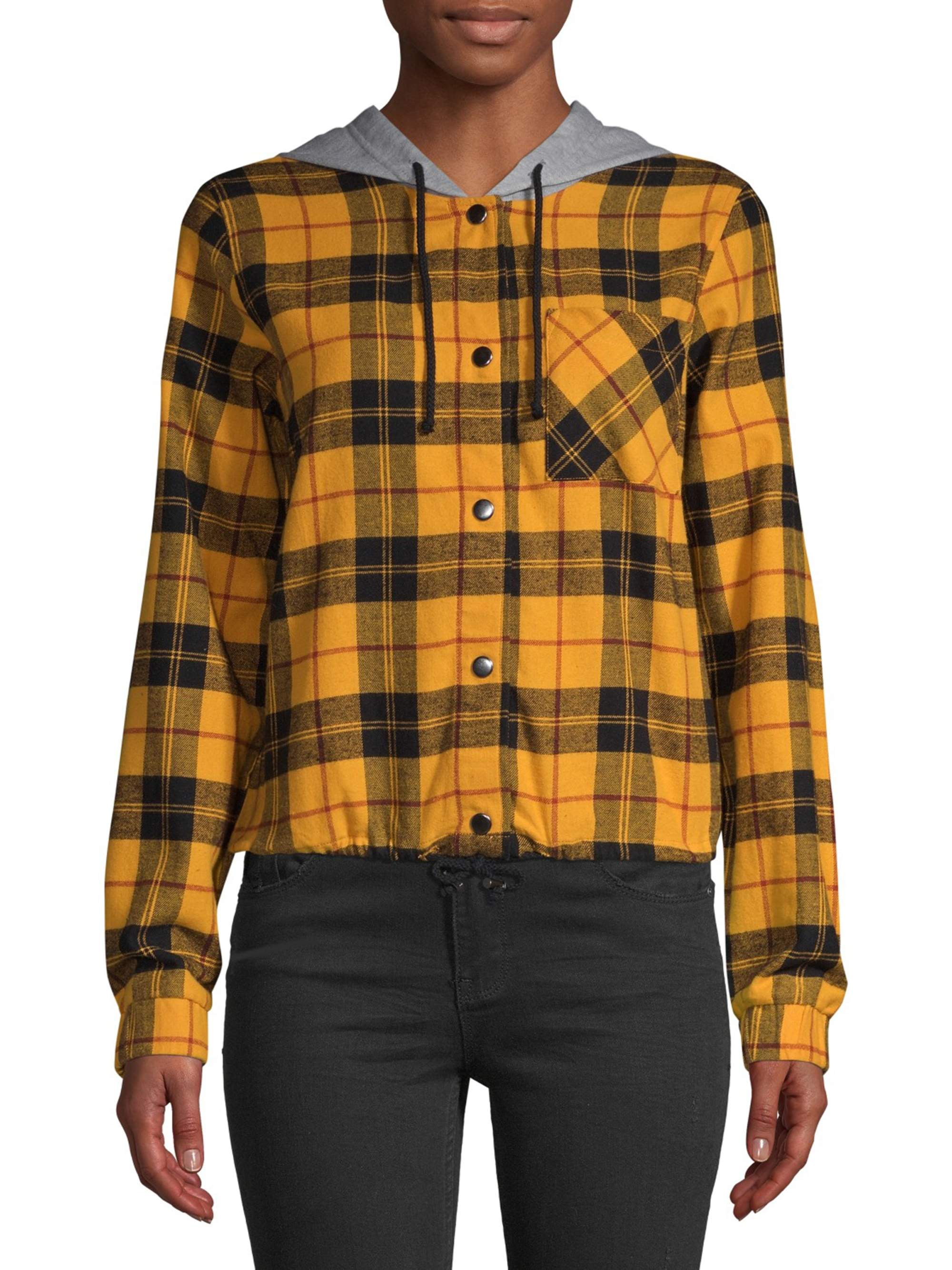 no boundaries plaid hoodie