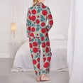 thumbnail image 6 of Goofa Tomato Printed Women’s 2 Piece Pajama Set Super,Pajamas Women's Long Sleeve Sleepwear Soft Button Down Loungewear Pjs Lounge Set Nightwear-Small, 6 of 9