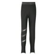 thumbnail image 2 of YONGHS Kids Girls Leggings Ice Figure Skating Pants Active Sport Tights Dance Gymnastic Trousers Black 8, 2 of 6