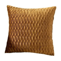 Hwkond Large Throw Pillows Solid Colour Velvet Pleated Pillow Set Sofa Cushion Bedside Cushion Office Lumbar Support Lumbar Protection,Khaki